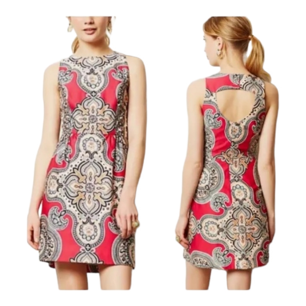 Anthropologie Moulinette Soeurs Paisley Medallion Print Dress Size 4